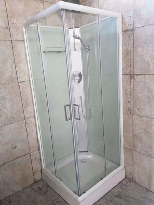इन्सुलेशन 80X80cm ग्लास बाथ शावर कक्ष स्क्वायर व्हाइट