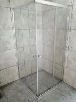 धातु फ्रेम पूर्ण पारदर्शी ग्लास स्क्वायर शावर कक्ष 90x90cm